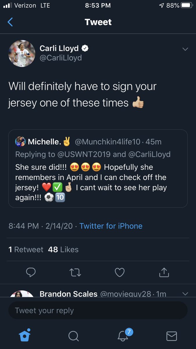 Munchkin4life10's tweet photo. ONE more day!!! One more day until I see my favorite player of all time!! One more day to PRAY for her autograph and jersey!!! π€π½ @CarliLloyd Section 124, Row A! I flew all the way to Texas just for you!!! πΊπΈβ½οΈ #myfavorite10 #goat #sooooclose https://t.co/btyM7uxmAV