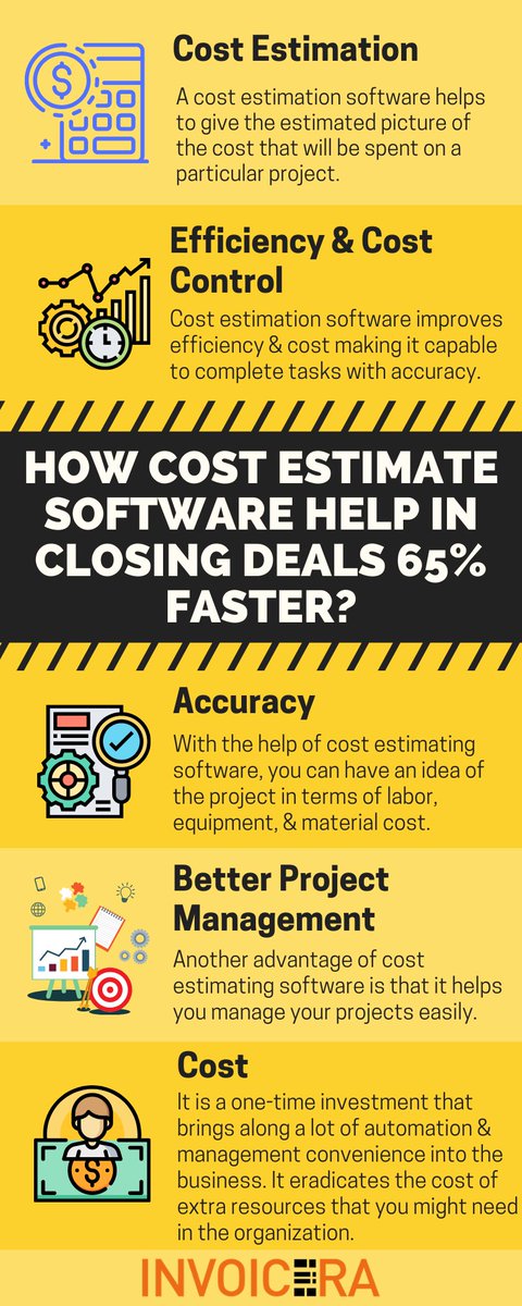 invoicera's tweet image. Work wisely &amp;amp; get 65 % more #Projects than the competitor‼️

Create outstanding estimates using #CostEstimateSoftware that can be adjusted to meet your needs!
 
To learn more, follow this link
bit.ly/2SkGe7L👈
.
.
#CostEstimationTool
#ProjectManagementSoftware