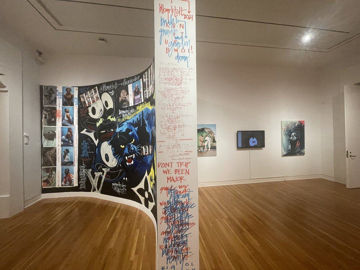 queencitynerve's tweet photo. Checking out the opening of It Takes a Village at @TheMintMuseum-Randolph, featuring work from BLKMRKT, Brand The Moth and @goodyeararts. Full story behind the exhibit in next week’s print issue. https://t.co/dAHrxjfz0Q