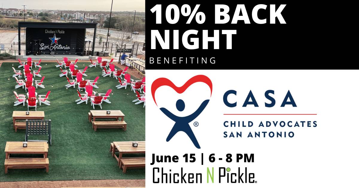 CASA_SATX's tweet image. Don't forget the CASA Give Back Night at @chickennpickle on Tuesday, June 15th! If you haven't been to Chicken N Pickle yet, it is kid-friendly with outdoor seating and food options for everyone! 

#giveback #SupportCASA #community #sanantonio #nonprofit #fundraiser