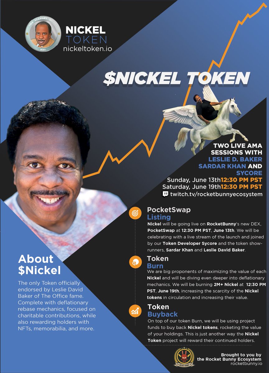 Join me for the livestream tomorrow as we list the Stanley $Nickel better  known as the @NickelToken on #Pocketswap #Ethereum #ETH #cryptocurrency  #altcoin #cryptocurrencies #CoinMarketCap #bitcoin #Blockchain  #charitytoken #NFT #cryptoworld #dex #DeFi #
