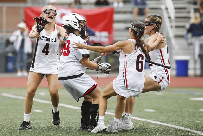 BrianDeakyne's tweet photo. Champs again: McKenzie Blake looked like the most dominant player on earth, two years after she sat on the sidelines in this same game, as Haddonfield rolls to its third straight state title.

Story/pics: https://t.co/2dc0hZGelu https://t.co/lPSRXQRgfh