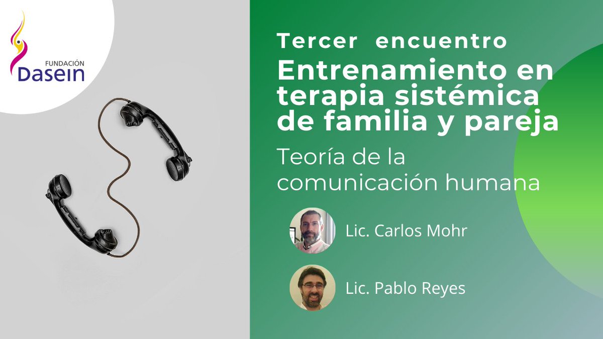 Hoy tuvimos nuestro tercer encuentro en el Entrenamiento de terapia sistémica de familia y pareja en <a href="/FDasein/">Fundación Dasein</a>. Gracias @LicenciadoMohr y Lic. Pablo Reyes por la clase que nos han brindado. #terapia #sistémica #familia #pareja #entrenamiento