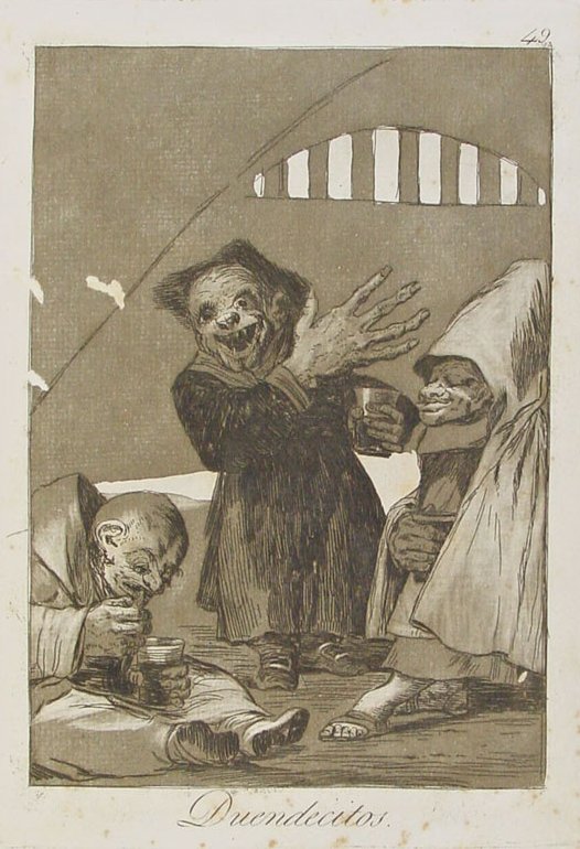 duendes Drawings, Humanoid sketch, Mural