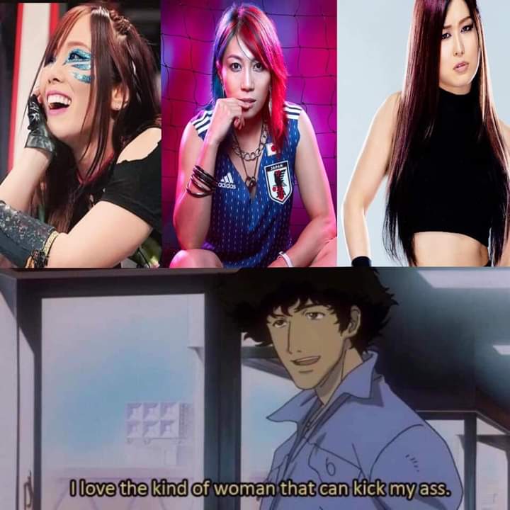 ArmbarAudio's tweet image. I love all 3! #WWENXT #WWE #WatchStardom #STARDOM #joshi #WomensWrestling #CowboyBebop