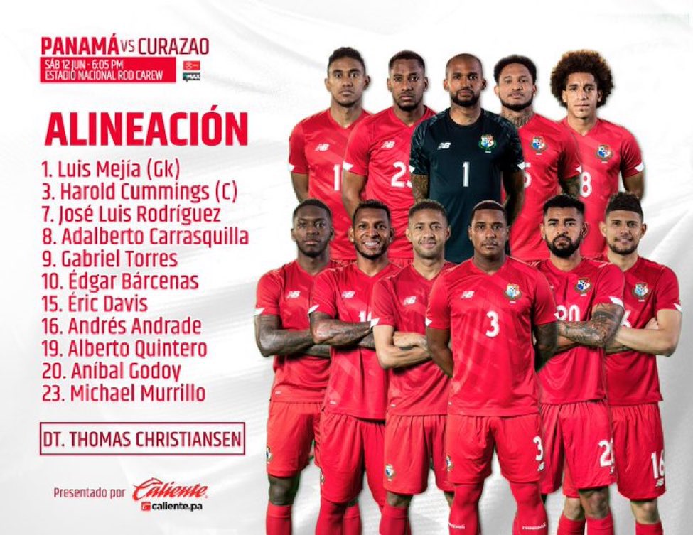 Así sale Panamá hoy ante curazao