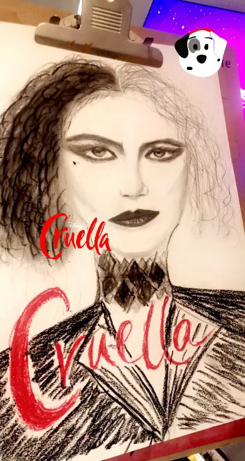 bbmm_art's tweet photo. #Disney #Cruella #CruellaDeVil ❤️ https://t.co/5tLeerAC03