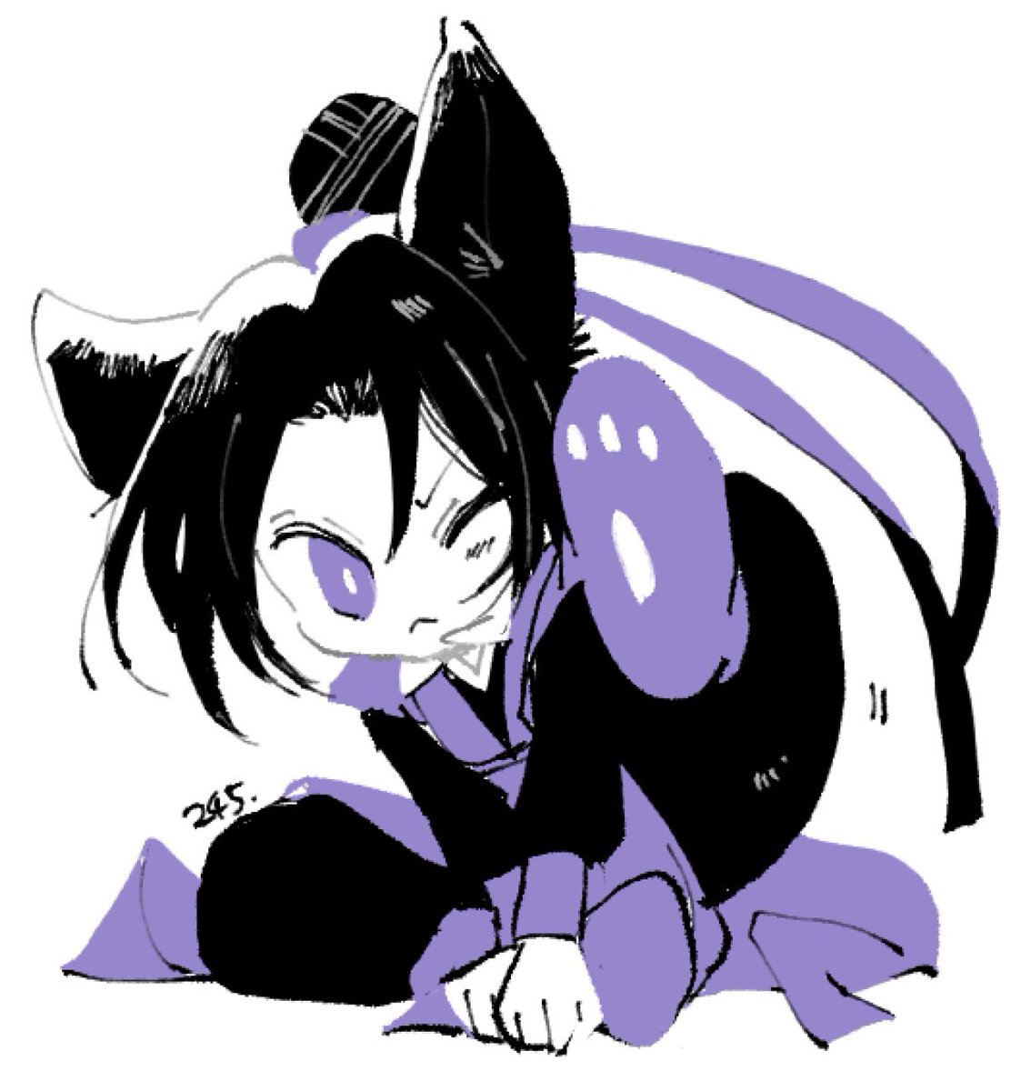 animal ears kemonomimi mode solo tail one eye closed 1boy male focus  illustration images