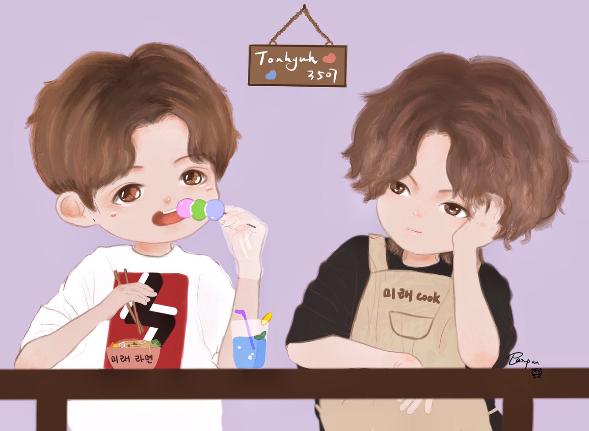 moonpanpan357's tweet photo. （part2）미래라면 맛이 어때요? 🍜😋👨‍🍳💙❤️💙❤️#톤혁 #tonhyuk #토녁  #미래 #라면 https://t.co/evOXgM03dQ