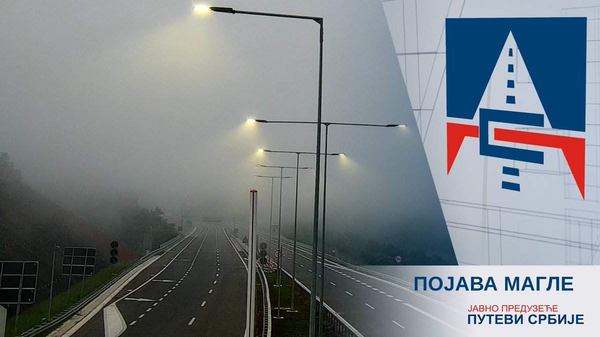 jpputevisrbije's tweet image. Aуто-пут Е-80, у зони тунела Прогон и Пржојна падина, због појаве магле смањена видљивост испод 100 метара.
Саветујемо максималан опрез при вожњи и молимо учеснике у саобраћају да прилагоде брзину кретања условима на путу.
#jpps #progon #pržojnapadina #stanjenaputevima