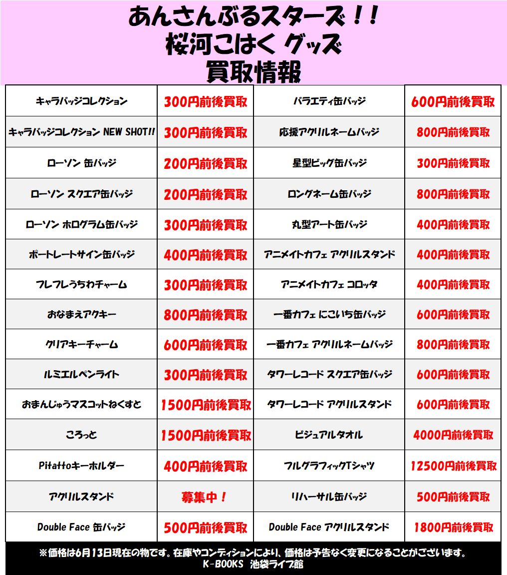 買取情報】 「あんさんぶるスターズ！！」 「Crazy:B」の各種グッズ