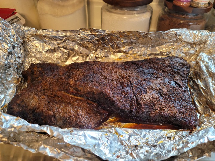 xJawlz's tweet photo. First attempt. Brisket came out very well seasoned with lots of flavor. Probably a touch dryer than I'd hoped but still quite good. #bbq #recteq #recteq700 #recteqlifestyle https://t.co/okjSE8QfuX