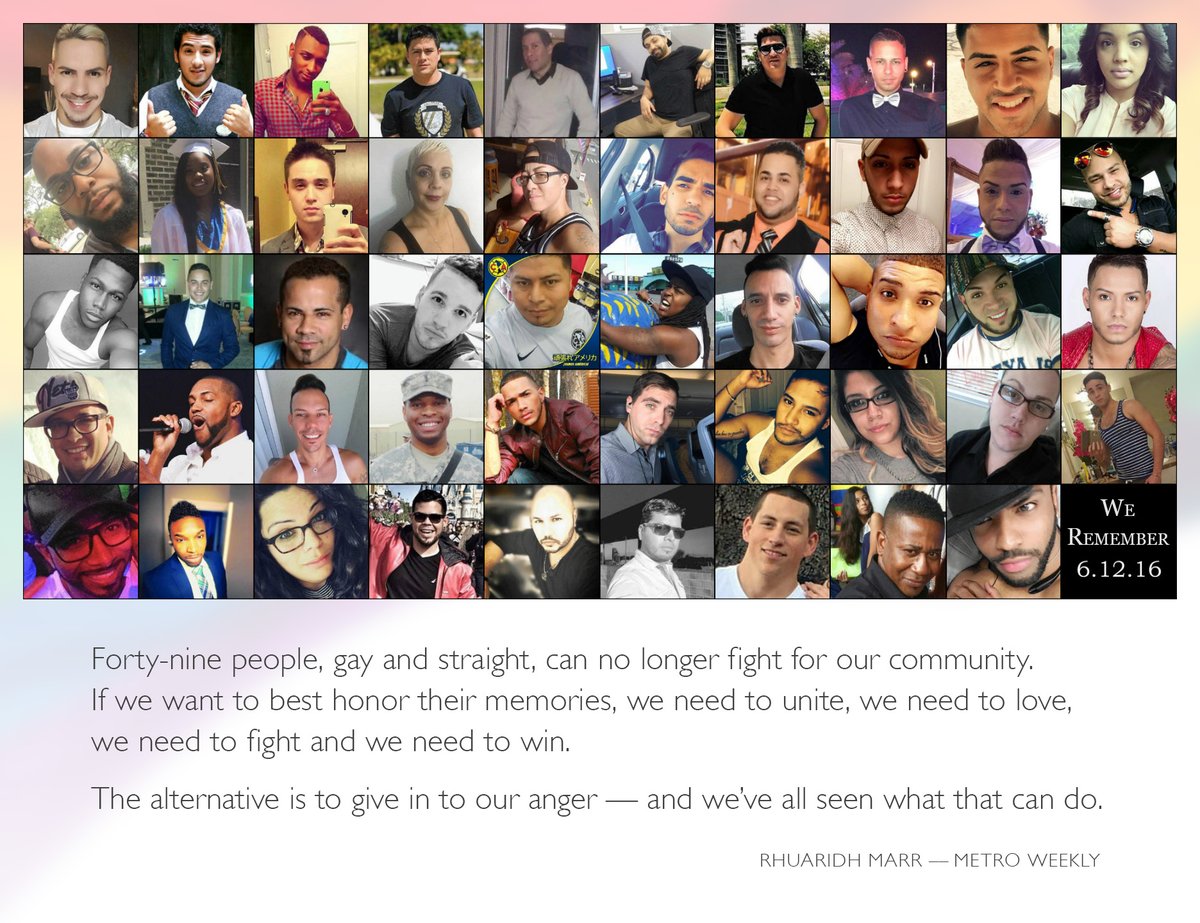 Hoailona's tweet photo. Five years ago today, 49 beautiful people were murdered in a rage of hate at Pulse nightclub in Orlando, Florida. —  Remember... https://t.co/5lqgpZtAKM