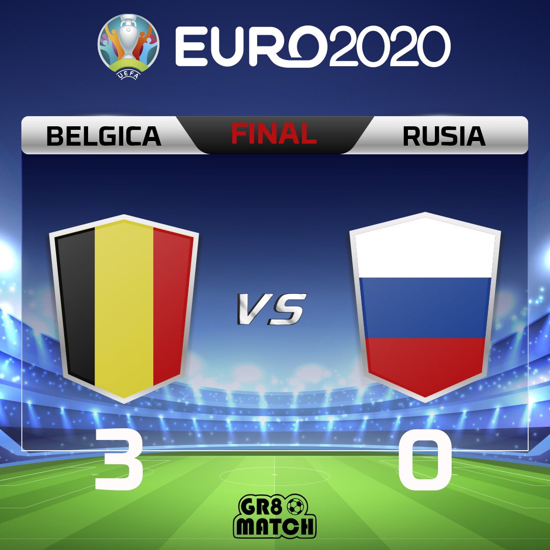 KingoftheMatch0's tweet photo. Partido de la #eurocopa2021 entre la #belgica🇧🇪 de #lukaku y la #rusia de #cherysev que quedó a favor de los belgas por 3 goles a cero, #gr8match #futbol #futboleros #mividacomounpartido https://t.co/m2A8USSQxW