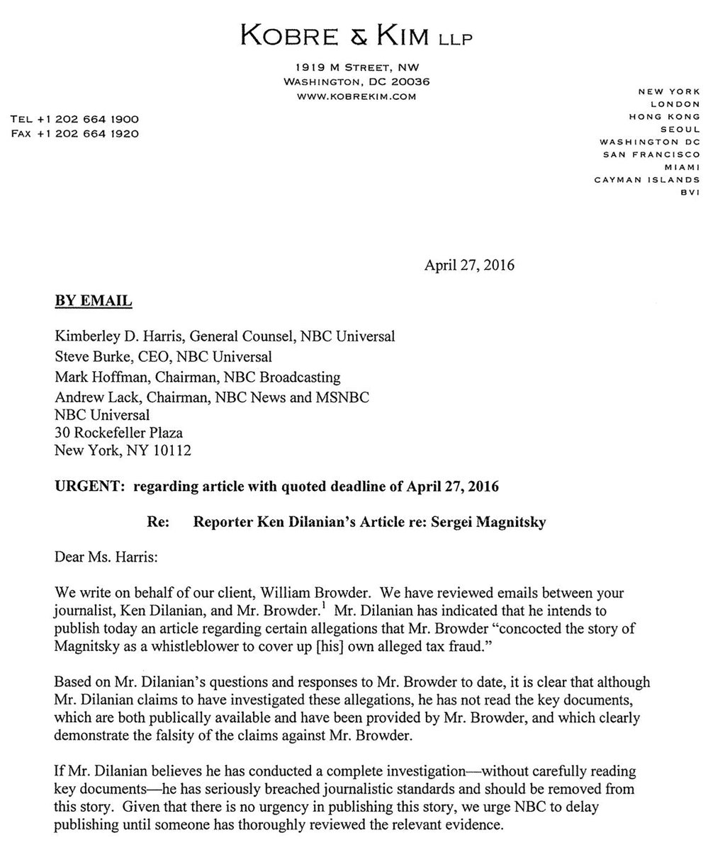 LucyKomisar's tweet photo. @KenDilanianNBC So 1. Wm Browder creates fabrication US buys into because it promotes "war with Russia" meme
3. Dilanian writes story fake.
4. Browder lawyer writes threatening letter to NBC, which caves.
5. Or maybe NBC checked w/ State Dept, followed line.
6. Corp/prog media won't write this. https://t.co/rGTrYaBrDa