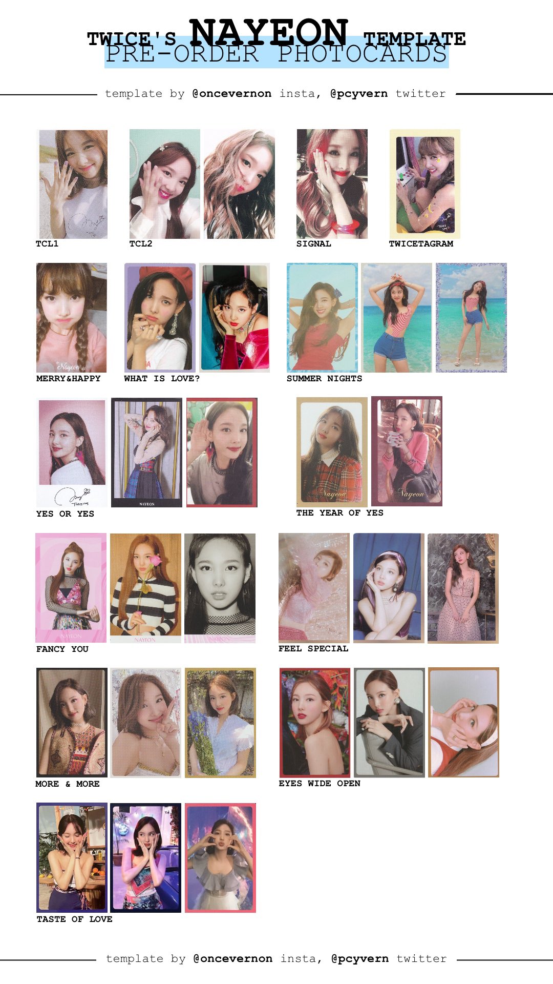 Bella Updated Twice Preorder Card Templates With The Taste Of Love Pob Cards All Members Are On T Co Qokqvt5wrs In The Preorder Card Templates Folder T Co Wb3binnftq Twitter