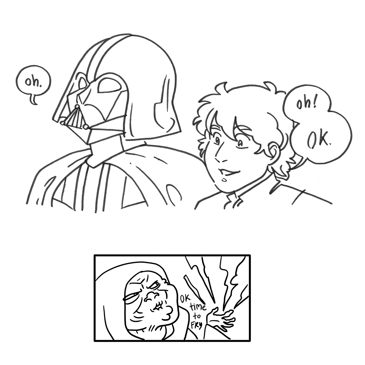 Sometimes I draw Star Wars stuff but it's never the Star Wars you expect. 