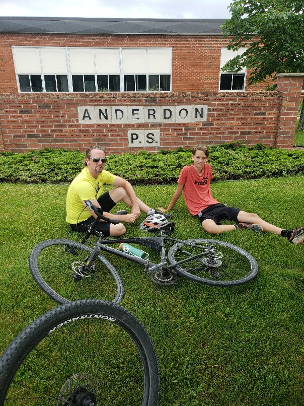 Cowpernicus's tweet photo. Essex to @APSMustangs today.  52 Km. Thanks @getactiveCWATS and Essex Greenway! @gavin_cowper is a beast on the MB. https://t.co/2TnMgPL9tg
