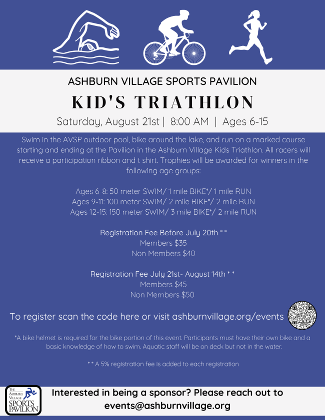 AVSPAshburn's tweet photo. Kid's Triathlon https://t.co/e8f3cGBTWR https://t.co/USUBJgzK3y