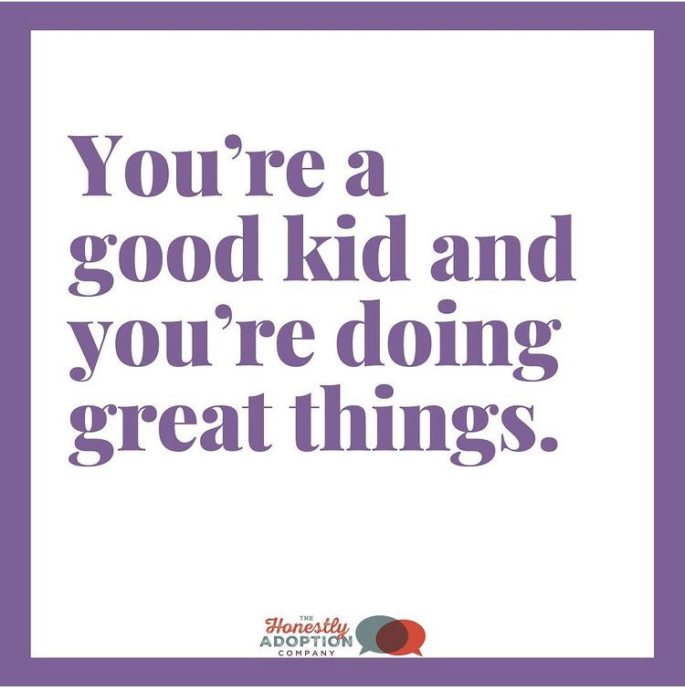 Words have power. 

Simple affirmations, spoken out loud can change the way our children feel about themselves. 

#parenting #adoptiveparents #adoption #fostercare #foster #adopt #goodkidsgreatthings #goodkids #goodparents #kindness #goodparentsgreatthings #strongfamilies