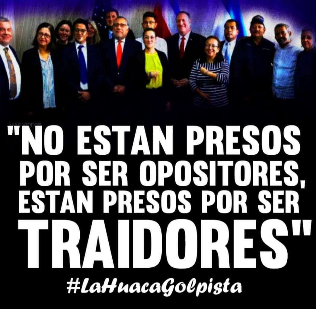 La cara del golpismo pidiendo sanciones para nuestro pueblo. Hoy les decimos somocismo nunca más. Como Nicaragüenses condenamos las sanciones a nuestra patria. Somos un pueblo que nos hemos ganado nuestra dignidad y soberanía #LaHuacaGolpista Nunca más <a href="/erickriosjs/">Erick Rios</a> <a href="/Jtmarave/">Jairo Martínez</a>