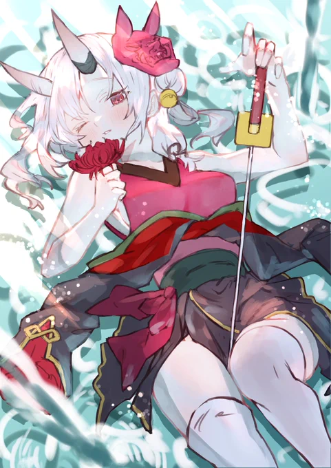 水も滴るいい女のカラーラフです。
完成いつになるかわかりませんが、お待ちいただけると嬉しいです😌 