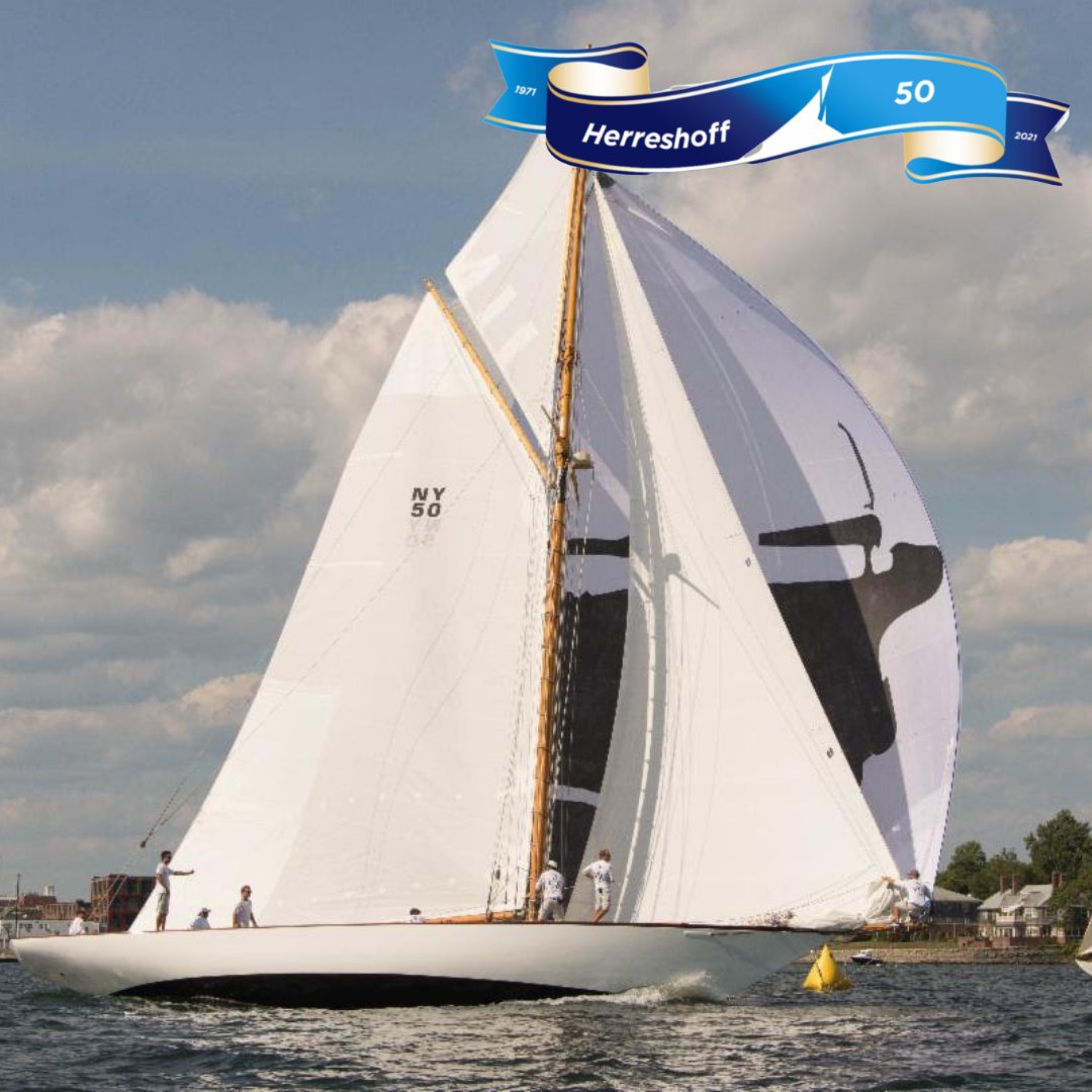 herreshoffmm's tweet photo. You are cordially invited to the first event of the #Herreshoff Marine Museum & America’s Cup Hall of Fame Golden Jubilee at #NYYC on June 24th. Four iconic Herreshoff One-Designs will be on display like #Marilee - the #NY40 pictured here.
Tickets: https://t.co/x4EZPj19sR https://t.co/Q5RleEA41M