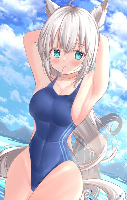 スク水のフブキちゃんよき…☺️
 #絵フブキ 