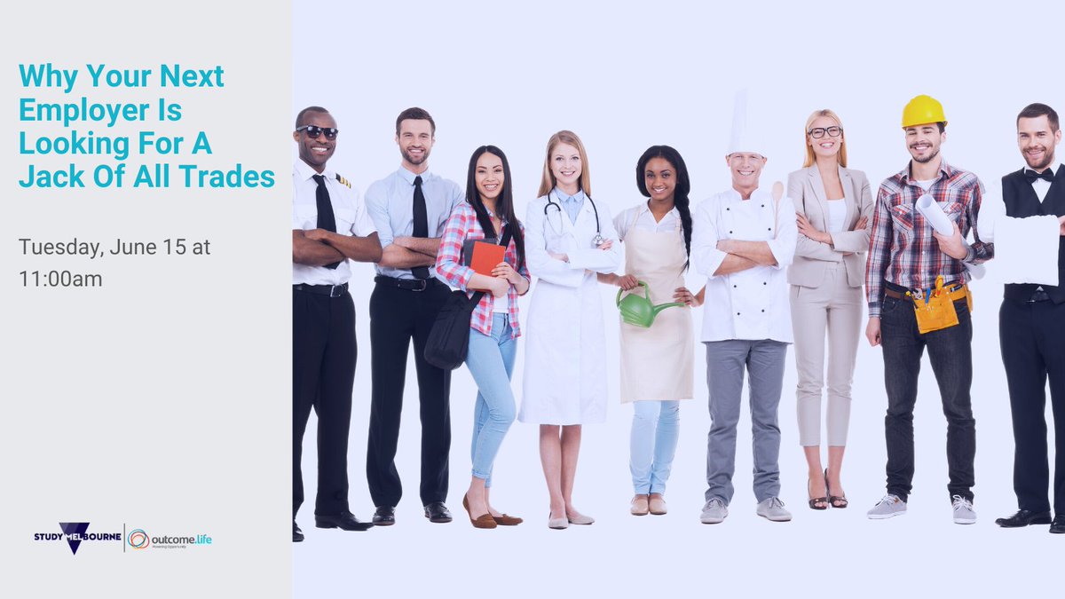 InternMatchio's tweet photo. Have you signed up for our next free employability webinar this coming tuesday?

Our panellists Dom and Kerry will tell you "Why Your Next Employer Is Looking For A Jack Of All Trades" and why you should not only focus on one profession.

Sign up here: https://t.co/vYqNeEAmgO https://t.co/ZMtAeKosEW