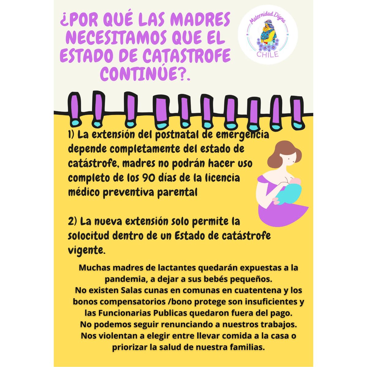 tytyviddel's tweet photo. #MaternidadDignaChile
#ExtensionEstadoCatastrofe
#LaMaternidadSeCastigaEnChile @enffem @GobiernodeChile @diputadosudi @GmoRamirez @colomadiputado @alvarez_monse @jananeme @meganoticiascl @CHVNoticias @CNNChile @TVN @INFORMADORCHILE @MaterDignaChile @MarceSabat @Postnataldeeme1 https://t.co/3Vw6CyKynb