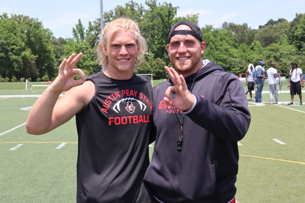 Trey Burggraff (@burggrafftrey) on Twitter photo Had an amazing time competing at the Austin Peay State camp today. Thank you to all the coaches that coached me and blessed me with this once in a lifetime opportunity. Go GOVS ❤🏈🖤. <a href="/RI5E_Sports/">RI5E Sports</a> <a href="/coach_pow/">Mark Powell</a> <a href="/CoachSilvoy/">Coach Austin Silvoy</a> @APSUCoachSW <a href="/BrodyWiseman/">Brody Wiseman</a> Had an amazing time competing at the Austin Peay State camp today. Thank you to all the coaches that coached me and blessed me with this once in a lifetime opportunity. Go GOVS ❤🏈🖤. <a href="/RI5E_Sports/">RI5E Sports</a> <a href="/coach_pow/">Mark Powell</a> <a href="/CoachSilvoy/">Coach Austin Silvoy</a> @APSUCoachSW <a href="/BrodyWiseman/">Brody Wiseman</a>