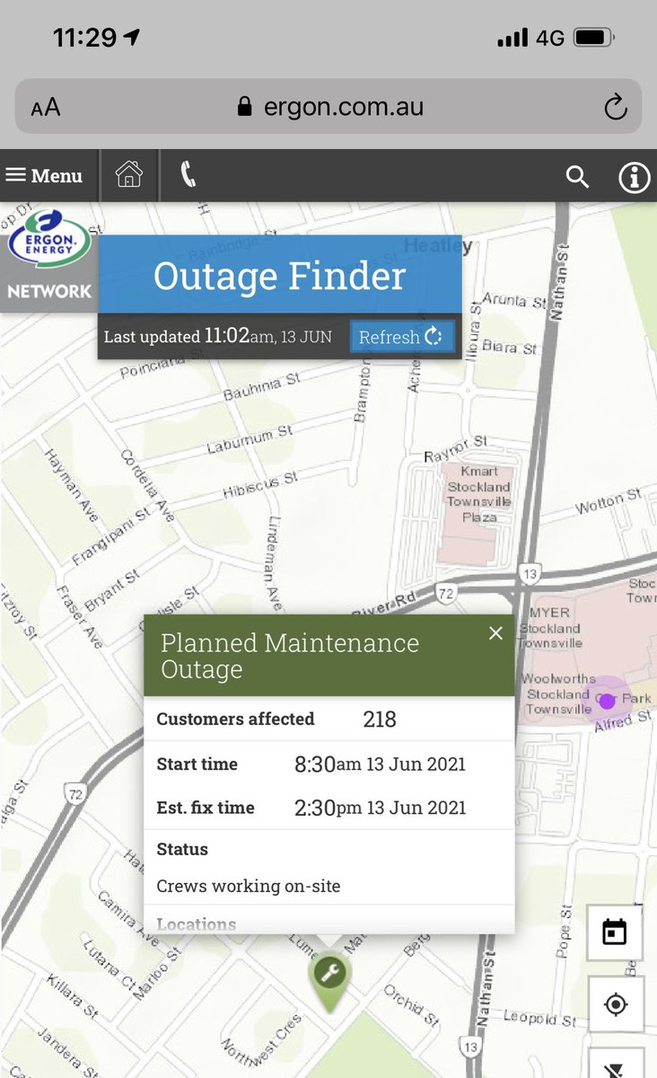 What a joke <a href="/ErgonEnergy/">Ergon Energy Network</a> having such an outage on a Sunday when people are relaxing at home especially for this long also with any warning to residents.