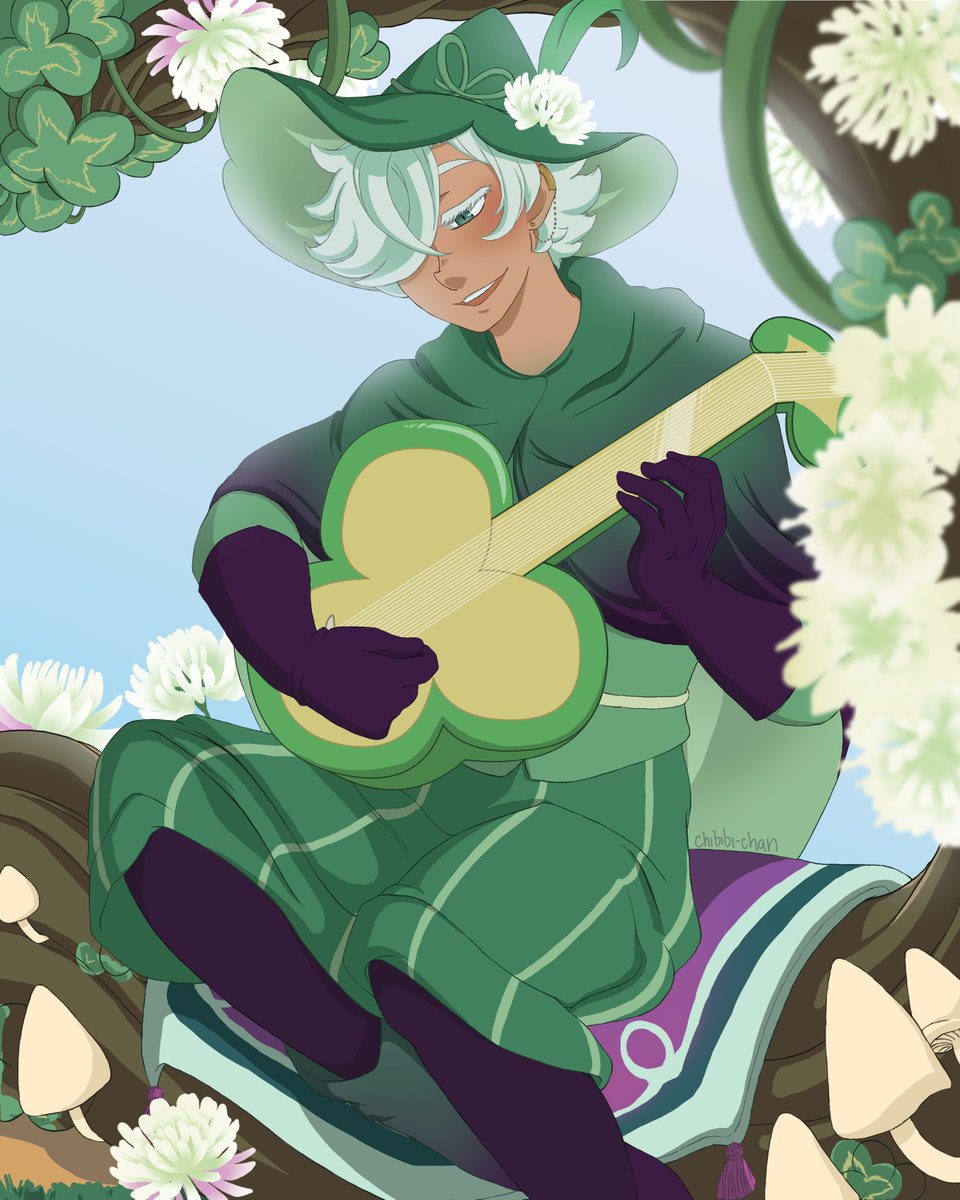'Shall I sing a song for you?' #clovercookie #cookierunkingdom