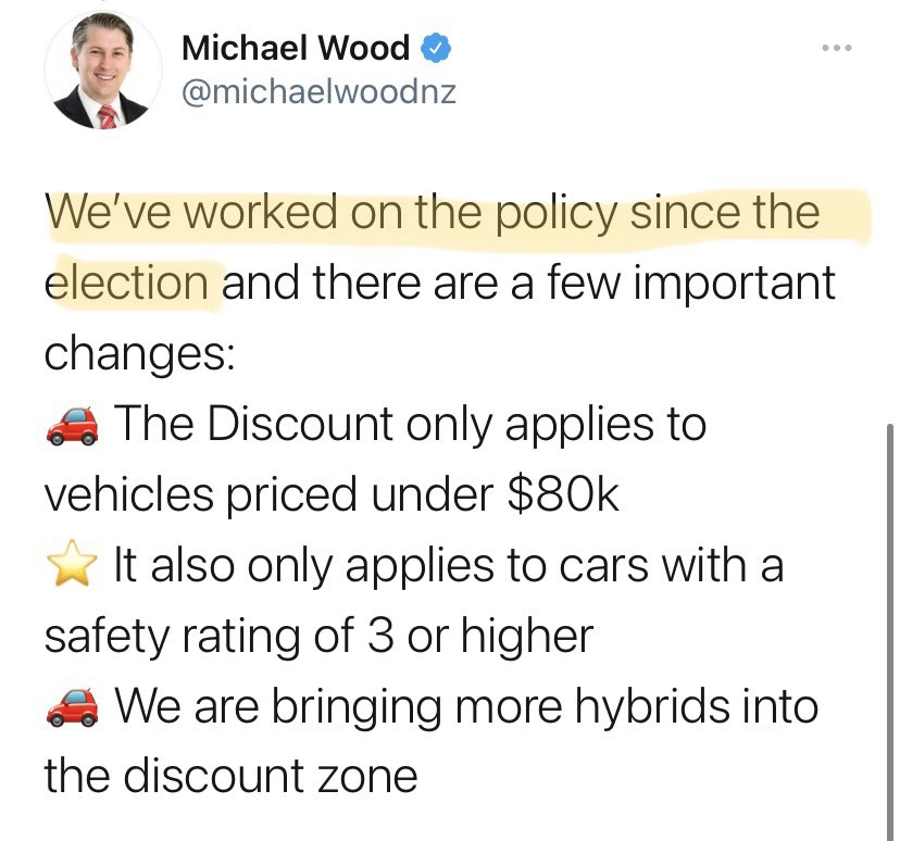 Labour ‘dumped’ its plan to tax your car to subsidise wealthy people’s Teslas pre-election. Now the Transport Minister says they started working on the Car Tax again as soon as they were elected. Disgraceful underhanded politics from Labour, sneaking in another tax on Kiwis.