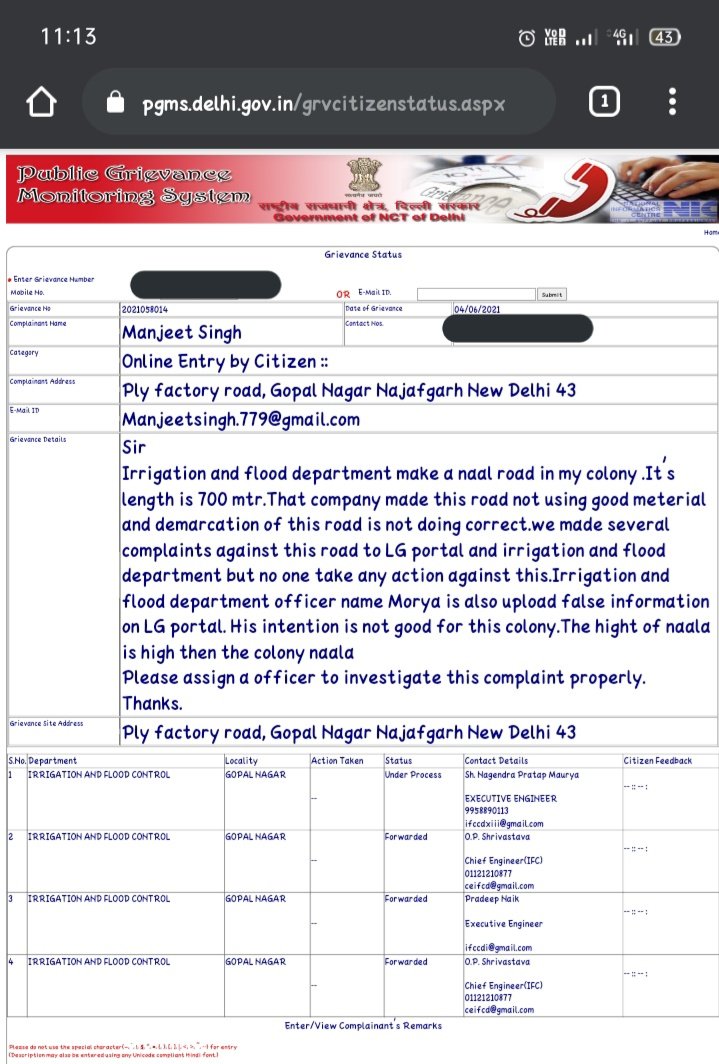 Manjeetsingh.779 (@manjeetsingh779) on Twitter photo कितनी बेशर्मी की बात है #PGMS <a href="/IFC_Dpt/">I&FC Department (Delhi)</a> <a href="/LtGovDelhi/">LG Delhi</a> <a href="/delhi_sw/">DM(South West) Delhi</a> <a href="/CPCB_OFFICIAL/">Central Pollution Control Board</a>के लिए जिस अधिकारी की शिकायत की है वही अपनी जांच करके बतायेगा कि मैं गलत नहीं हूं। थू है ऐसी सरकारी कार्य प्रणाली पर। <a href="/Satyakaam_/">Satyakam🇮🇳</a> <a href="/Paglakahikaa/">Paglakahikaa</a> <a href="/apnanajafgarh/">Najafgarh Confessions (अपना नजफगढ़)</a> <a href="/ManchNajafgarh/">.</a>
x.com/manjeetsingh77… कितनी बेशर्मी की बात है #PGMS <a href="/IFC_Dpt/">I&FC Department (Delhi)</a> <a href="/LtGovDelhi/">LG Delhi</a> <a href="/delhi_sw/">DM(South West) Delhi</a> <a href="/CPCB_OFFICIAL/">Central Pollution Control Board</a>के लिए जिस अधिकारी की शिकायत की है वही अपनी जांच करके बतायेगा कि मैं गलत नहीं हूं। थू है ऐसी सरकारी कार्य प्रणाली पर। <a href="/Satyakaam_/">Satyakam🇮🇳</a> <a href="/Paglakahikaa/">Paglakahikaa</a> <a href="/apnanajafgarh/">Najafgarh Confessions (अपना नजफगढ़)</a> <a href="/ManchNajafgarh/">.</a>
x.com/manjeetsingh77…