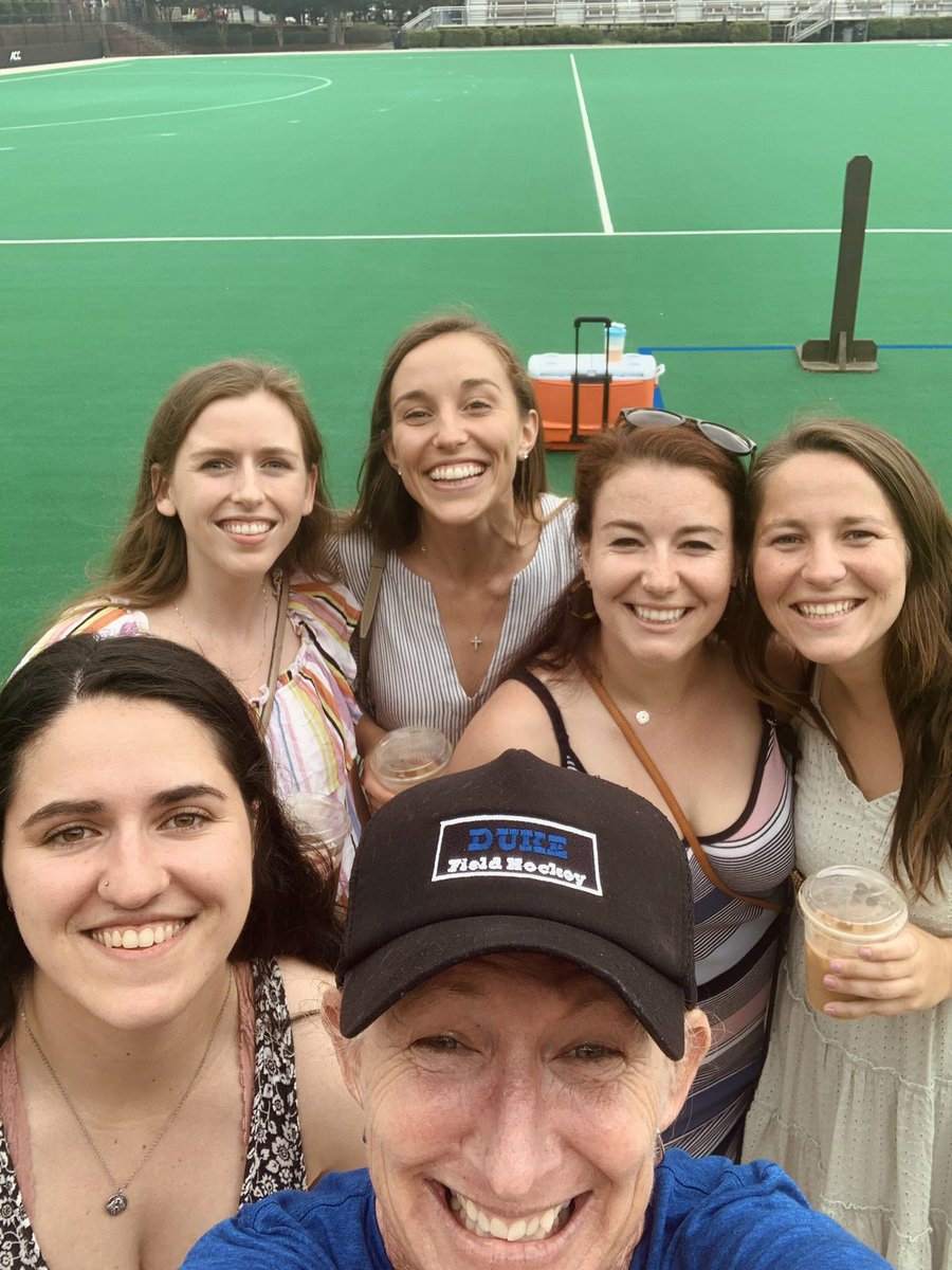 BustinDukeTrue's tweet photo. It may have been 85 degrees…but we had “Frost” on the field! A great surprise visit from the Duke True class of 2017 💙🏑 made my day! https://t.co/V66bxla71B