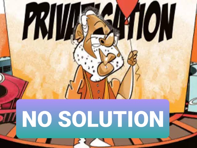 DeepakShukla314's tweet photo. #PrivatizationNoSolution 

For Petrol prize - Govt has no Solution
For Unemployment- Govt has no Solution.
NPA RECOVERY OF BANKS- Govt has no Solution.

Privatization of PSBs- NOT A SOLUTION.

We OPPOSE
WE PROTEST
WE STAND FOR PSBs
SAVE PSBs
SAVE PUBLIC MONEY
SAVE INDIAN ECONOMY https://t.co/10n3zeTksO