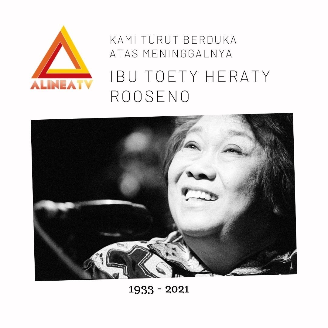 Kami turut berduka atas meninggalnya penyair, pemikir feminis dan filsuf, Ibu Prof Toety Heraty Rooseno dalam usia 87 tahun hari ini pada pukul 05.10 di RS MMC, Jakarta.

Redaksi AlineaTV