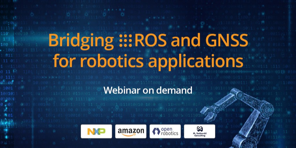 Septentrio's tweet photo. Missed the free #webinar about Bridging #ROS and #GNSS for robotics applications? Watch the recorded video: https://t.co/3mK3s1st6O
#openrobotics #amazon #nxp #weeklyrobotics https://t.co/JS7S3SBuG9