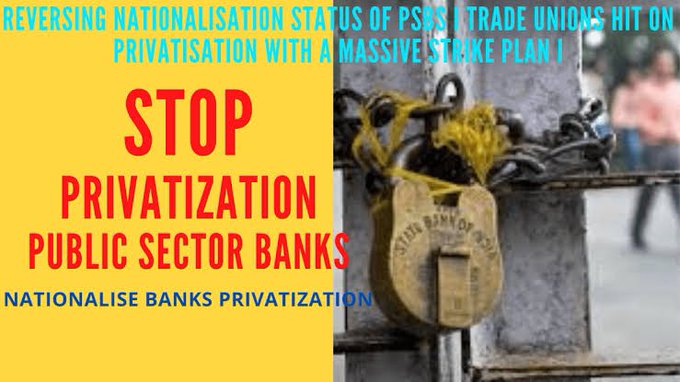 rajdipdey_'s tweet photo. #PrivatizationNoSolution 
Lets stand together and save the psbs from getting privatised.
In the name of disinvestment,this govt is selling the psbs to private companies and ultimately the poor and middle class people will suffer https://t.co/5bpefFdCfd