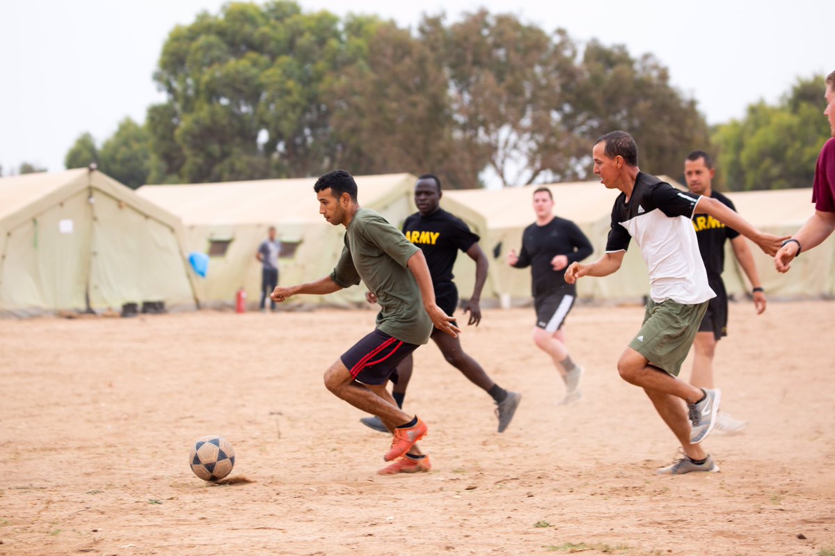 19th Special Forces Group Airborne (@19th_sfg) on Twitter photo U.S. Soldiers playing soccer with Royale Moroccan Forces at Camp Tifnit, Morocco, Africa. #DOL #army #AfricaLionEX #StrongAfrica #StrongerTogether #SpecialForces <a href="/SETAF_Africa/">U.S. Army Southern European Task Force, Africa</a> <a href="/19th_SFG/">19th Special Forces Group Airborne</a> <a href="/USAfricaCommand/">U.S. Africa Command (AFRICOM)</a> <a href="/1st_SF_Command/">1st Special Forces Command</a> #utah U.S. Soldiers playing soccer with Royale Moroccan Forces at Camp Tifnit, Morocco, Africa. #DOL #army #AfricaLionEX #StrongAfrica #StrongerTogether #SpecialForces <a href="/SETAF_Africa/">U.S. Army Southern European Task Force, Africa</a> <a href="/19th_SFG/">19th Special Forces Group Airborne</a> <a href="/USAfricaCommand/">U.S. Africa Command (AFRICOM)</a> <a href="/1st_SF_Command/">1st Special Forces Command</a> #utah