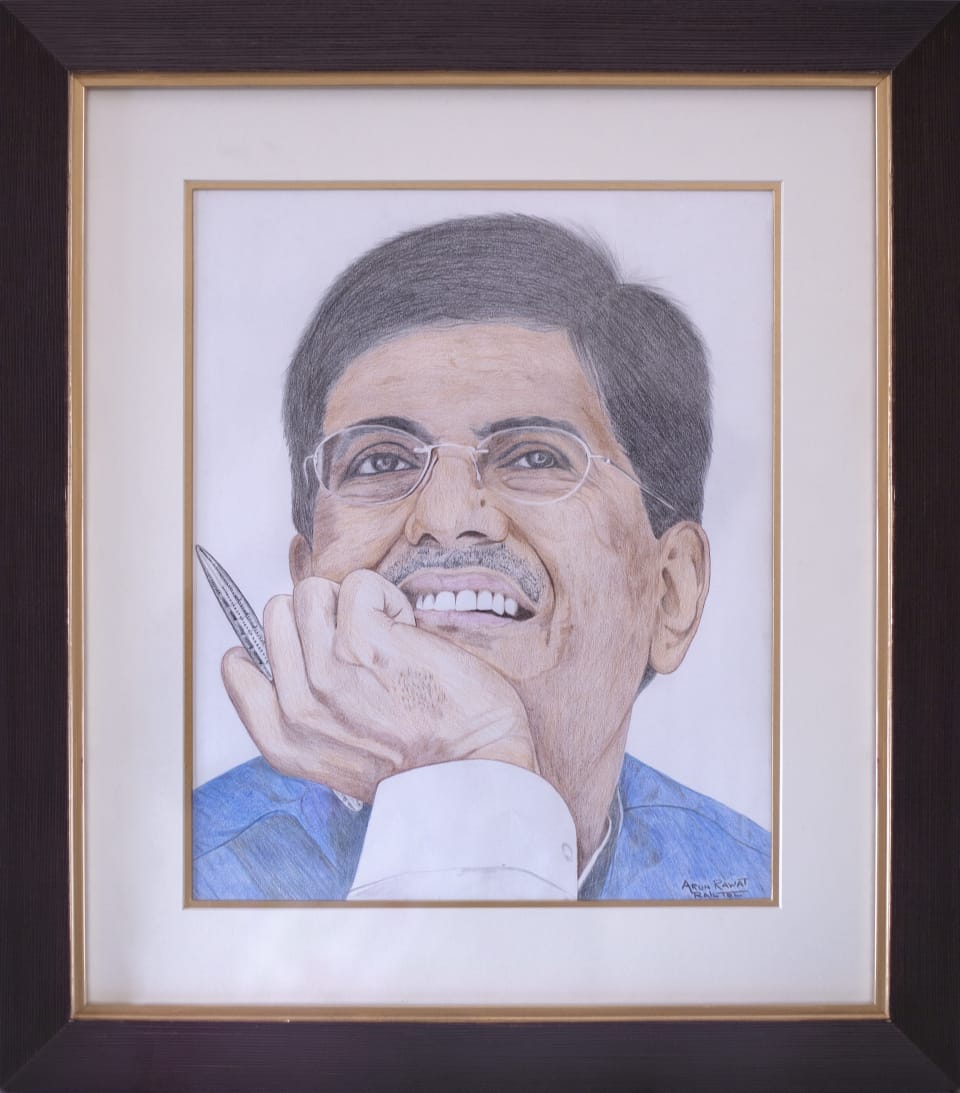 arunsrawat's tweet photo. Wish you a Very Happy Birthday @PiyushGoyal Sir. Please accept a token of love in form #Sketch made by me. https://t.co/NiqJwFb01O