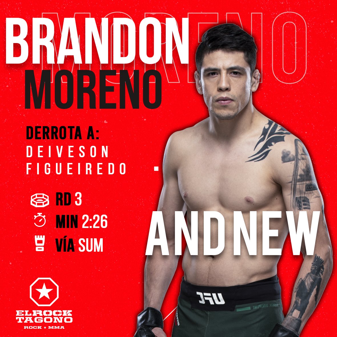 elrocktagono's tweet photo. El nuevo campeón de peso mosca es mexicano y se llama Brandon Moreno. ¡Viva México cabrones! 🇲🇽 #UFC263 https://t.co/tvyOkuJurL