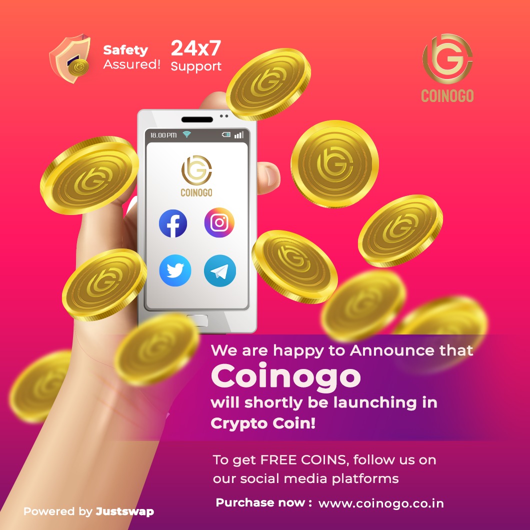 coinogo's tweet photo. 👉 Much awaiting news for all our patrons and well wishers!!

👉👉  Soon COINOGO will be launched in CRYPTO COIN!!!

👉 Follow our Social Media platforms to get the COIN for free!!

👉👉Telegram Channel 

          https://t.co/1ez0oeZQDy

👉👉Telegram Group https://t.co/jWwQkZLhpW