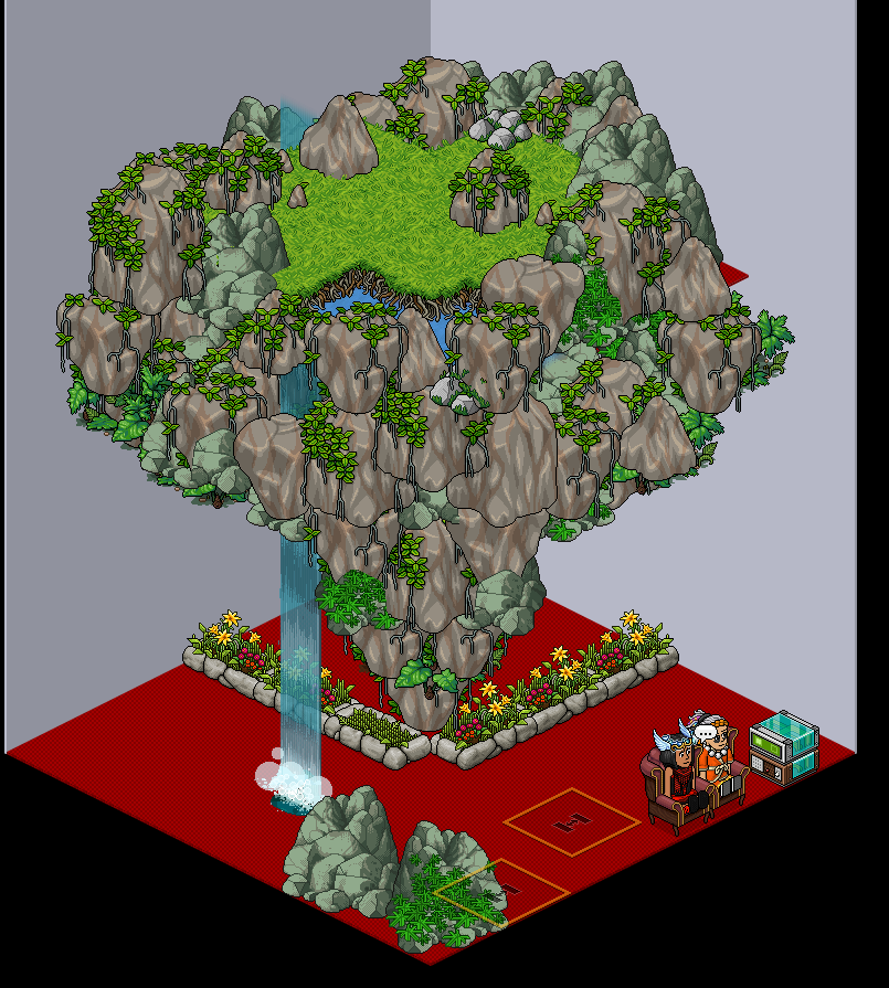 Flyoucraft's tweet image. [F] - île Flottante / Avec les nouveaux mobi thai &amp;lt;3

#Habbo #habbobuild