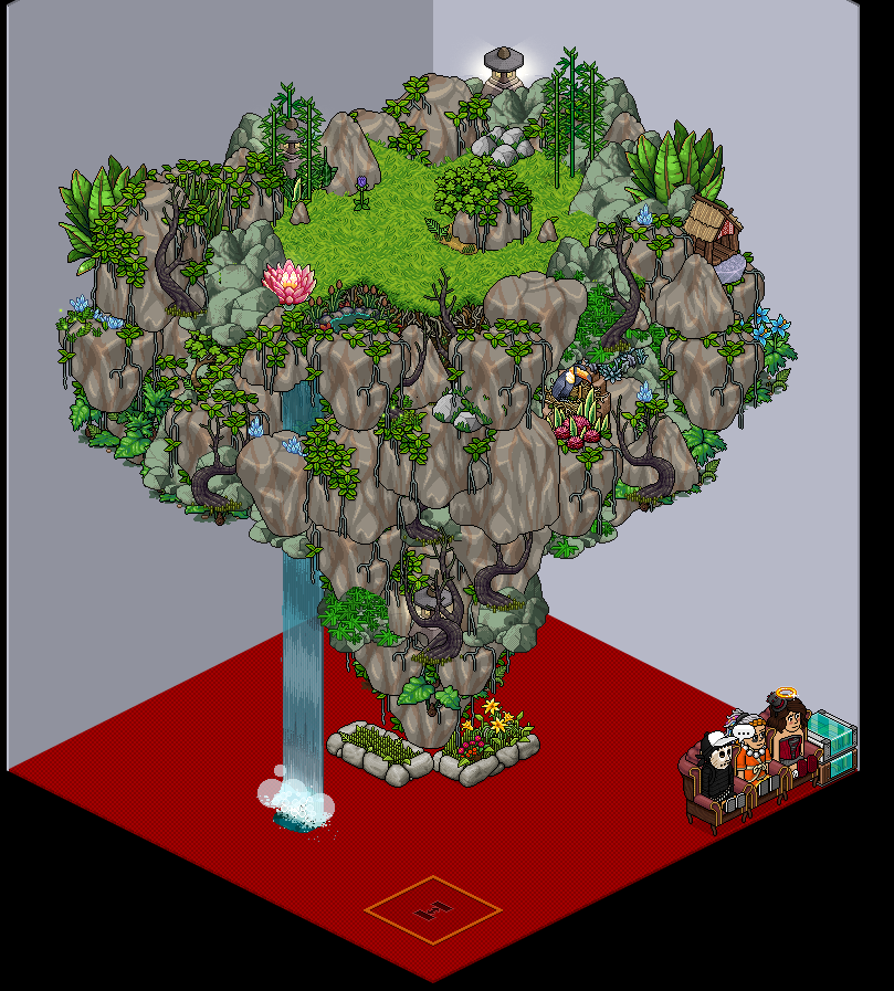 Flyoucraft's tweet image. [F] - île Flottante / Avec les nouveaux mobi thai &amp;lt;3

#Habbo #habbobuild