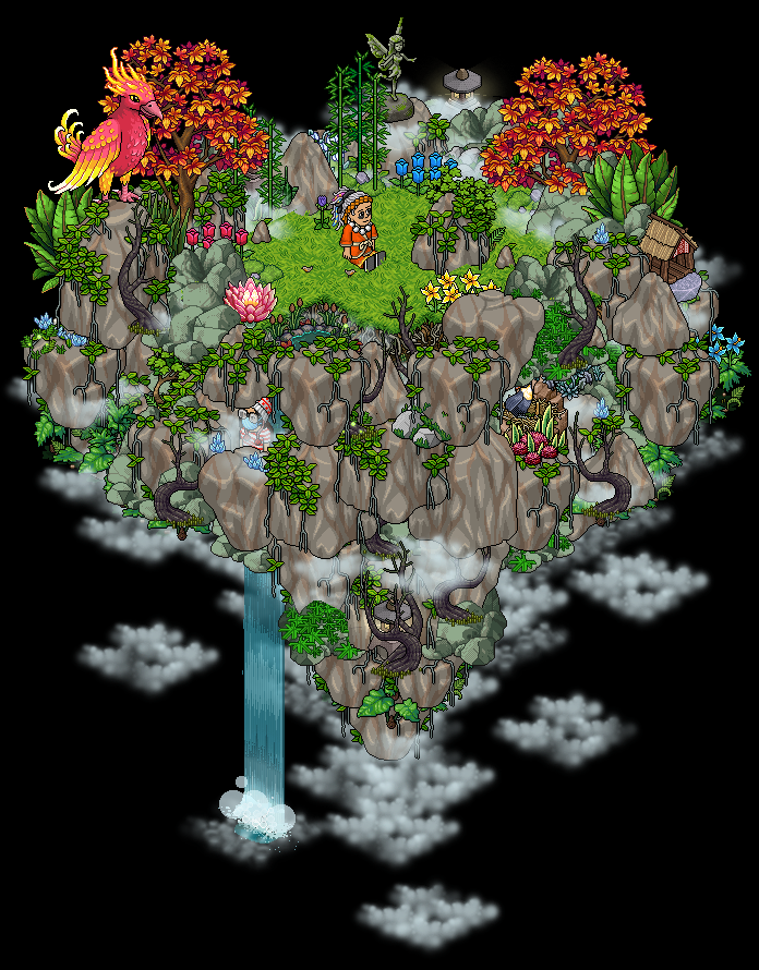 Flyoucraft's tweet image. [F] - île Flottante / Avec les nouveaux mobi thai &amp;lt;3

#Habbo #habbobuild