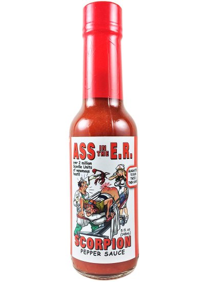 #cookinwitgus Yes, I've heard it will make you submit, make you considering becoming an EL, but I'd like to let you make that ascertation. It's called "Ass in the E.R." for a reason but I don't believe it. Check out the hot sauce along with 50+ others at cookinwitgus.com/hotSauces.html