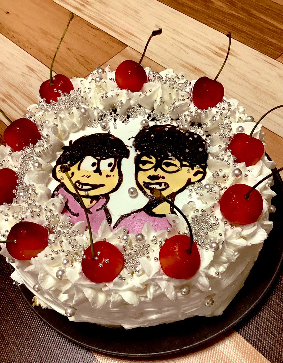 めでたい日なので 頑張って作ったケーキみて チェリーと にちなんでさくらんぼケ オモコホのイラスト めでたい日なので 頑張って作ったケーキみて チェリーと にちなんでさくらんぼケ オモコホのイラスト