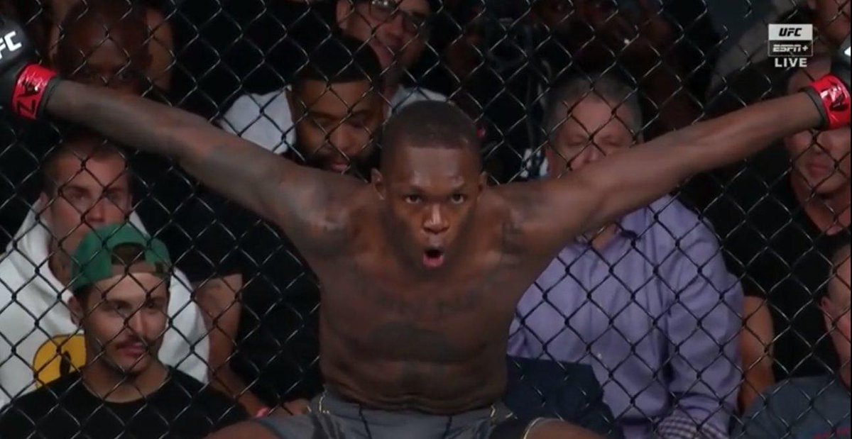 MobilePunch's tweet photo. PHOTOS: Isreal Adesanya Defeats Vettori To Retain UFC Middleweight Belt https://t.co/J6zNmRUdoe